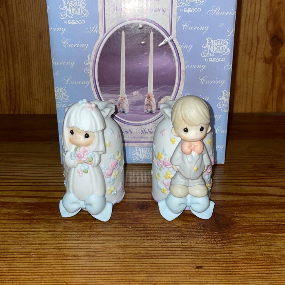 Precious moments wedding day candle holders
